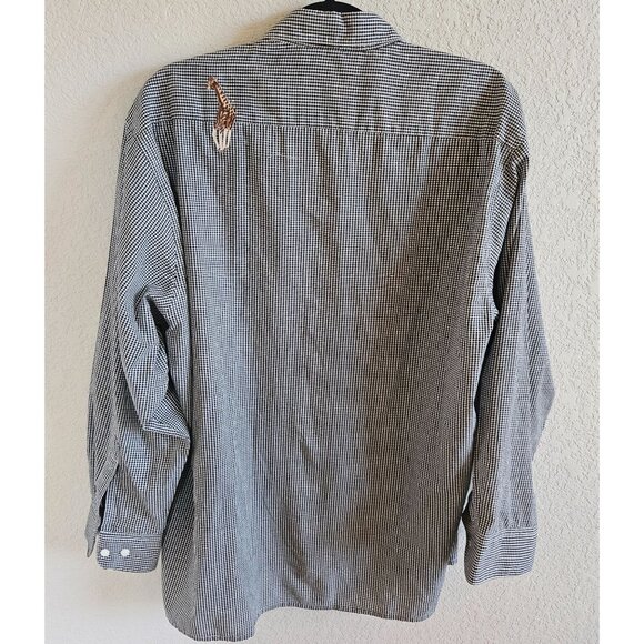 MILI Designs Woman SZ XL Gingham Western Shirt With Embroidered Animals Novelty - Picture 5 of 9